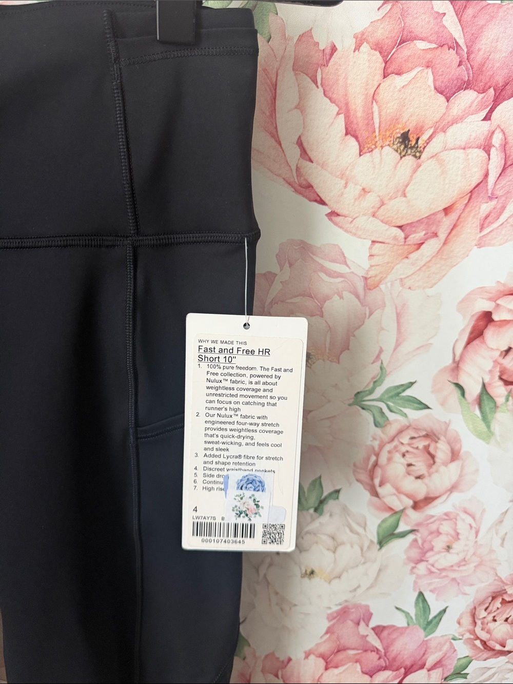 177-$40 NWT *FREE SHIP* Lululemon Fast And Free Short 10" Black 4 Biker Pockets - Picture 3 of 5